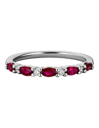 alternating ruby and diamond band Peter & Co. Jewelers Avon Lake, OH