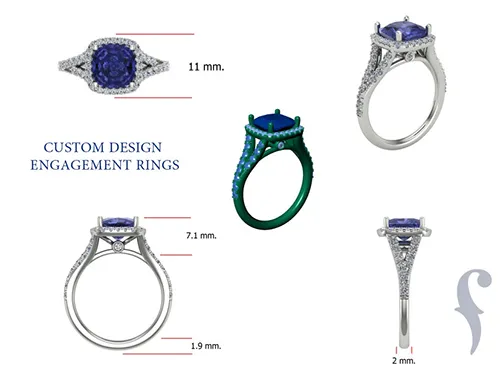 Measurements for Custom Designed Engagement Rings