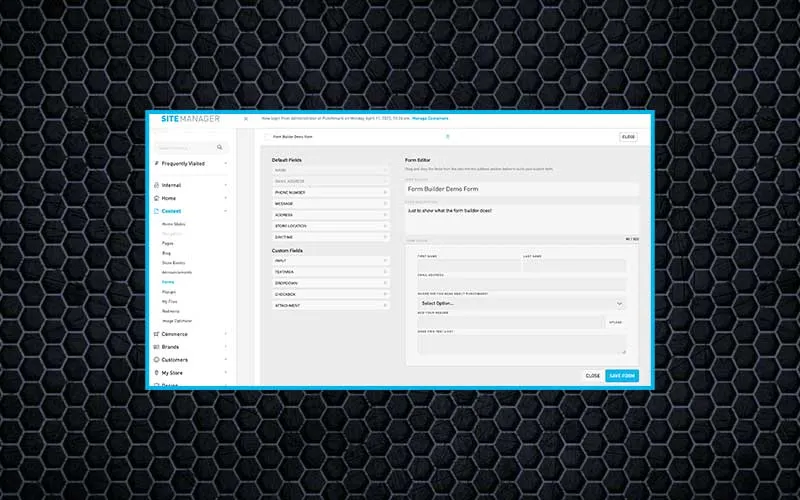 Read article: SiteManager's Form Builder is LIVE!