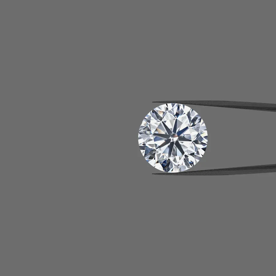 Close-up of a sparkling oval lab-grown diamond held by tweezers. Click to view lab-grown diamonds at Quest Fine Jewelers.
