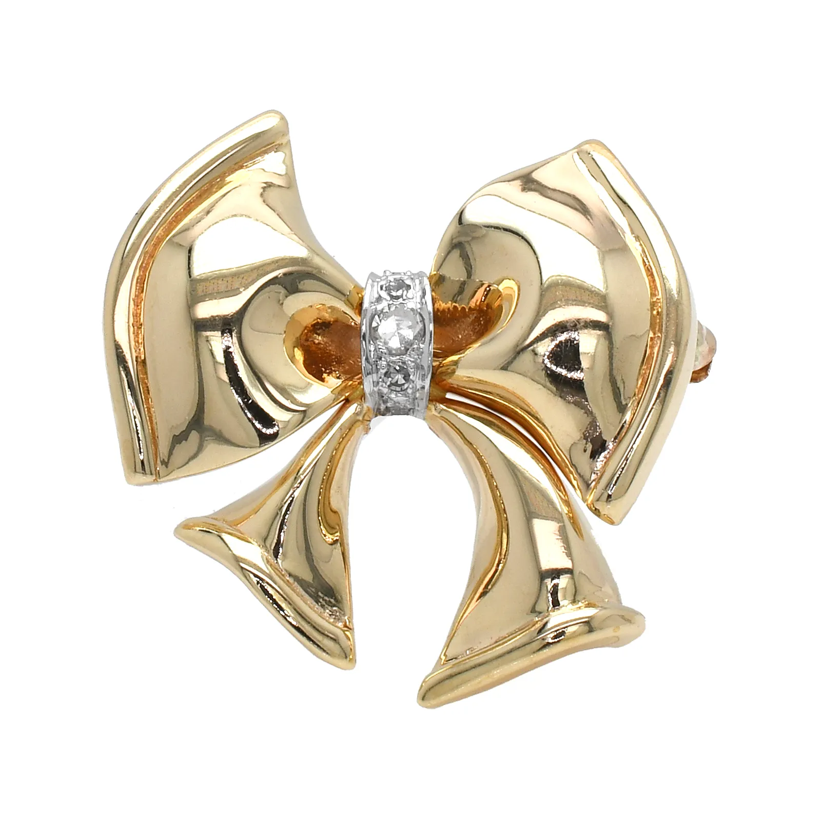 $1079 14K Yellow PolishedBow Diamond Accents180-00027 Raleigh Diamond Fine Jewelry Raleigh, NC