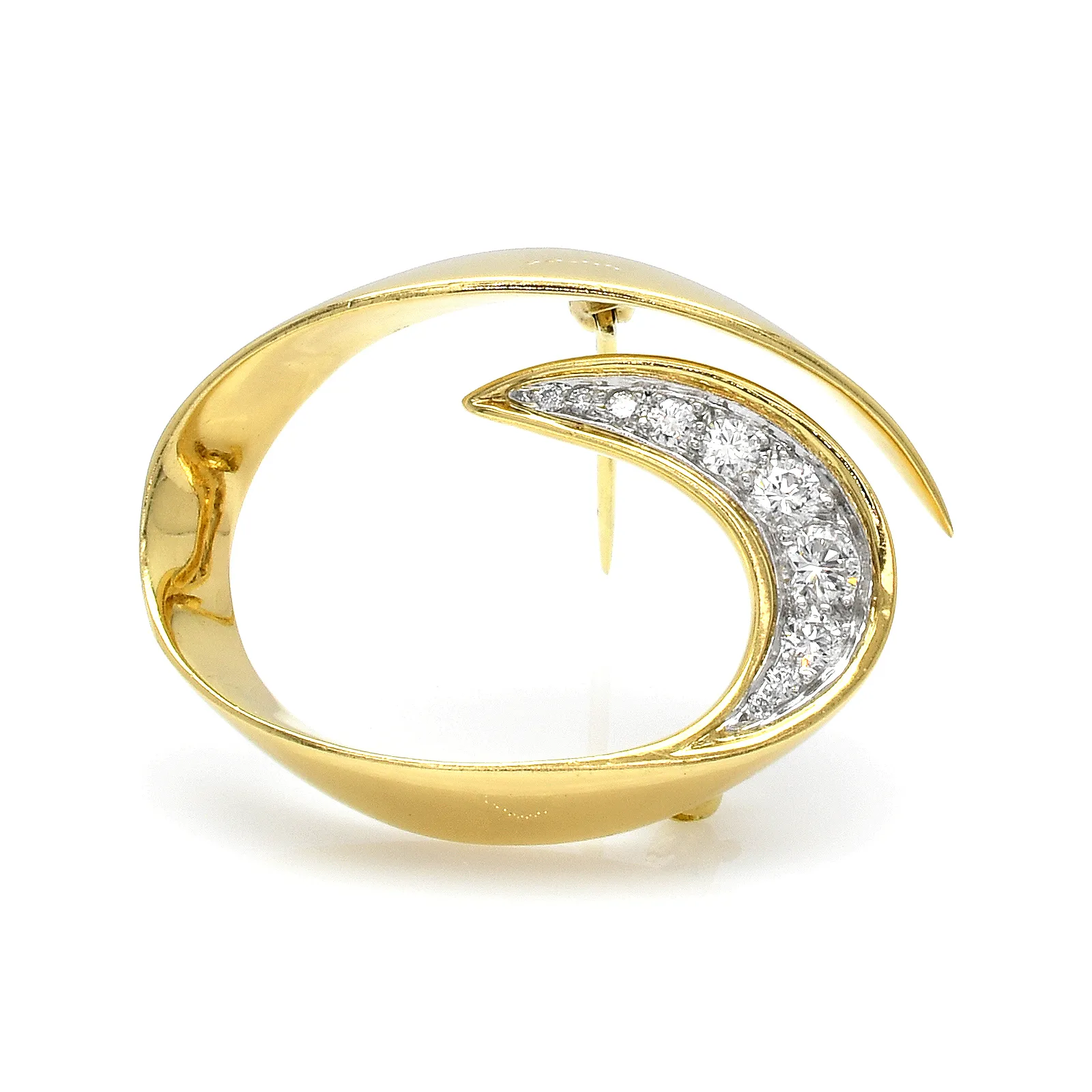 $2279 18K Yellow Gold PlatinumSwirl Diamonds180-00032 Raleigh Diamond Fine Jewelry Raleigh, NC