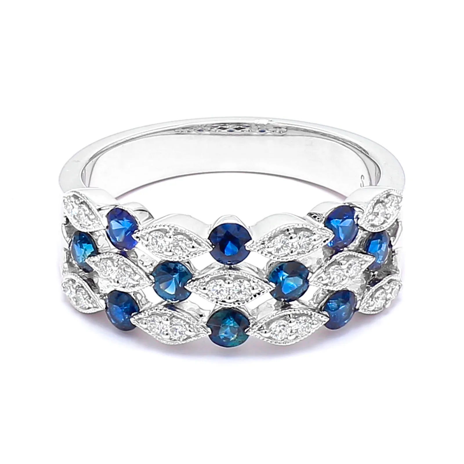 $2925 14K White Gold 0.94ctwDiamonds & Sapphire200-01280 Raleigh Diamond Fine Jewelry Raleigh, NC