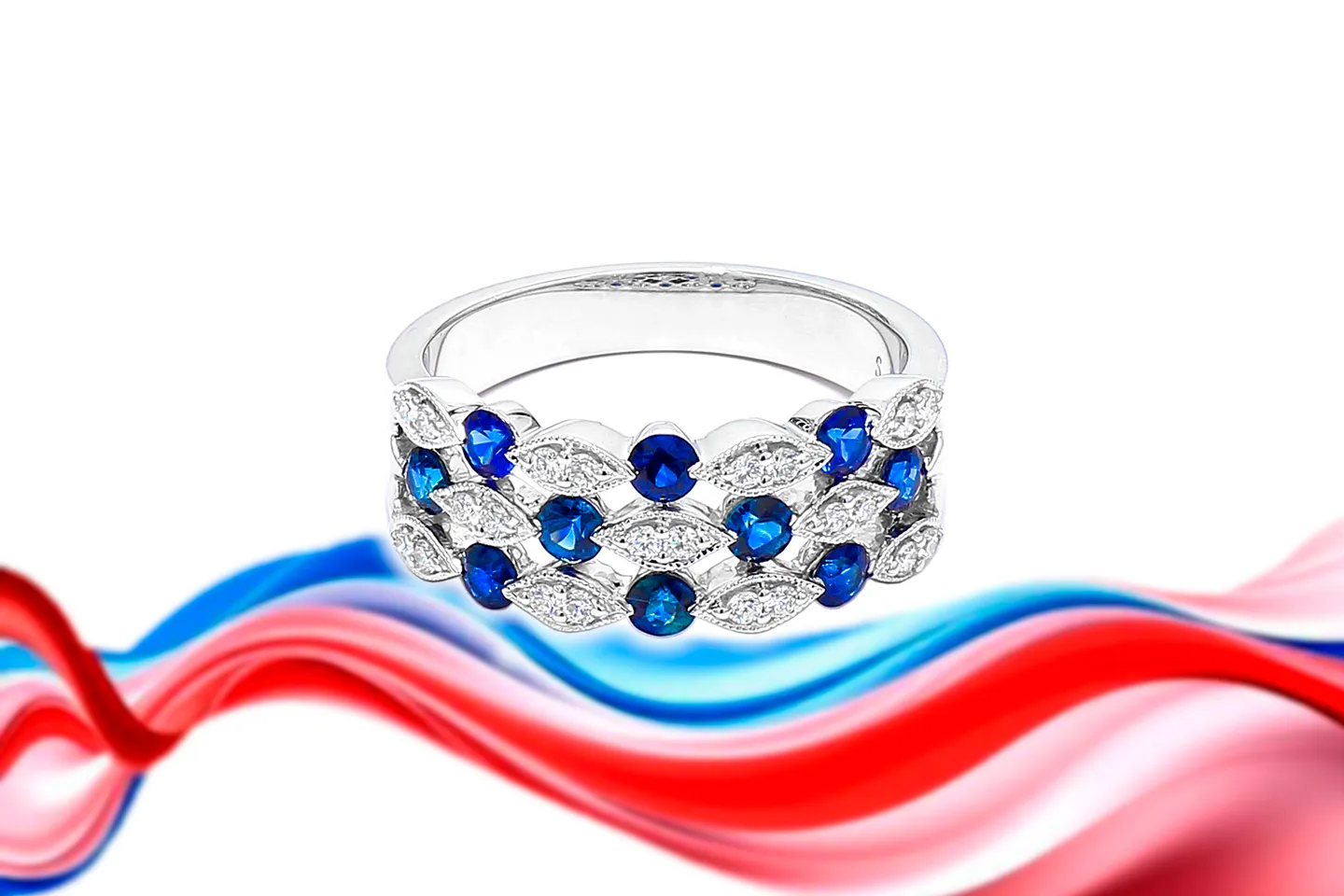 colored gemstone fashion ring