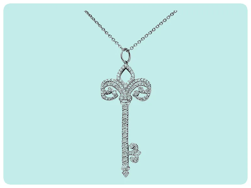 Tiffany & Co. Fleur de Lis Diamond Pendant