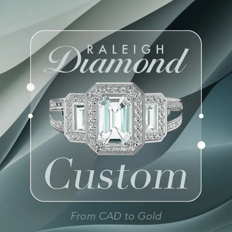 Design your Own Ring Extensive Variety of Loose Diamonds & Colored StonesChoice of 14k White, Rose, and Yellow Gold, Platinum and 18k Yellow Gold Rings and BandsIn-Store Design and AssemblyCreate your Own DesignMake a Matching Set for Both of You Raleigh Diamond Fine Jewelry Raleigh, NC