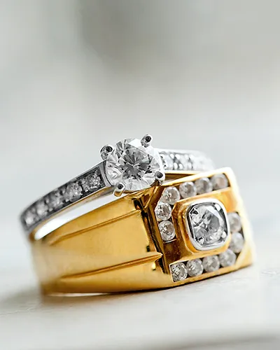 Multiple diamond rings stacked on one another | Diamond Fashion Rings available at Raleigh Diamond Fine Jewelry Raleigh, NC