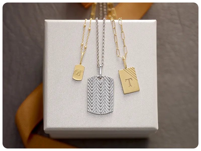 Men's Designers Dog Tags are available at Raleigh Diamond Fine Jewelry Raleigh, NC