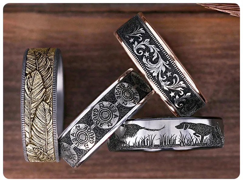 Men's Alternative Metal Bands are available at Raleigh Diamond Fine Jewelry Raleigh, NC