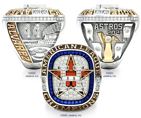 Orange and Blue Sapphires, White Diamonds Tell Story of Astros' AL Championship
