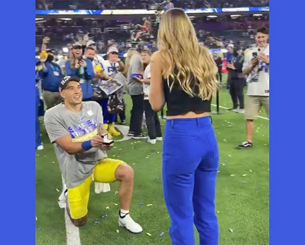 On-Field Proposal: Two Rings in One Night for LA Rams Saf