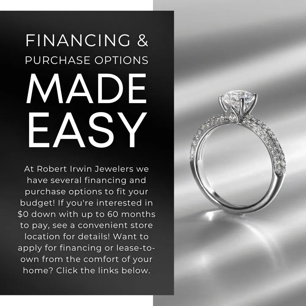Finance your jewelry purchase at Robert Irwin Jewelers in Memphis, TN.