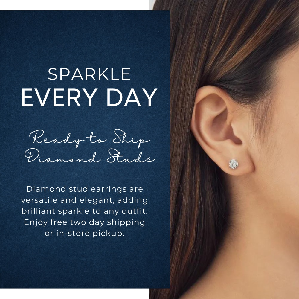 Shop diamond stud earrings available now with free shipping or in-store pickup. Robert Irwin Jewelers Memphis, TN