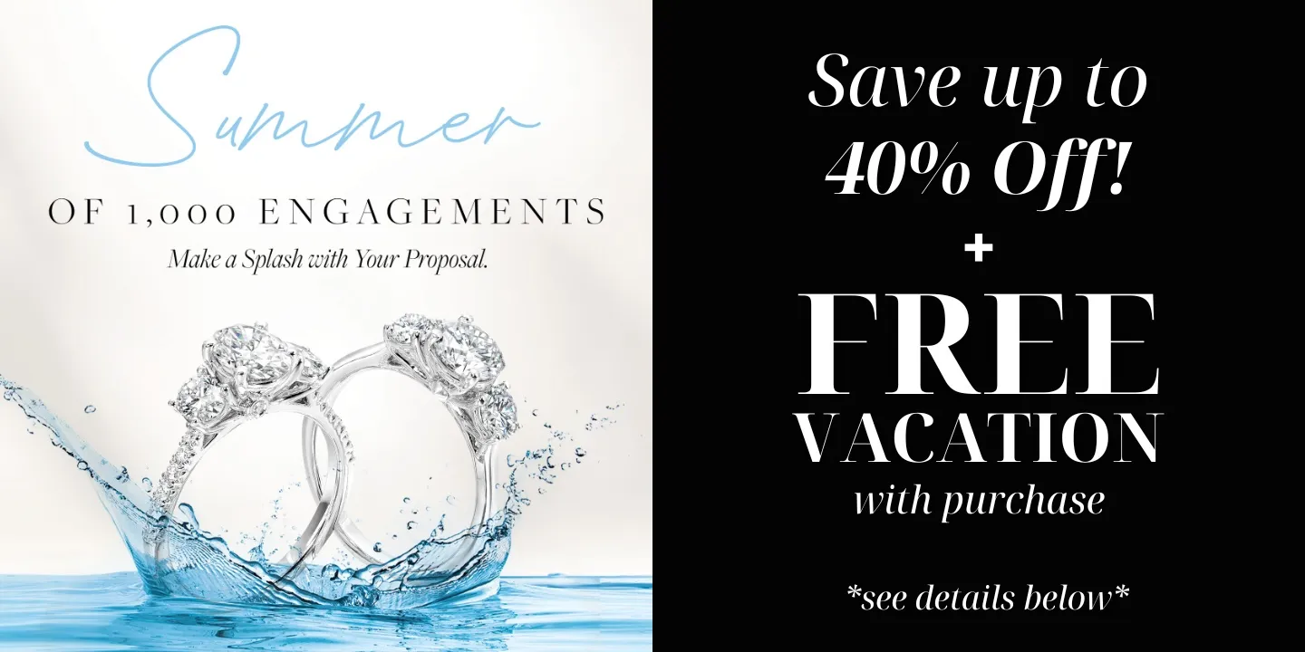 Spend $2495 or More During Robert Irwin Jewelers Summer of 1000 Engagements Sale and Get a Free Vacation for Two