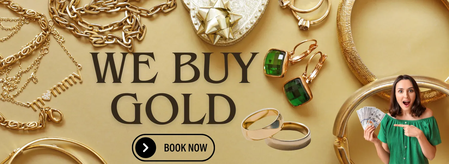 Gold jewelry with the text 