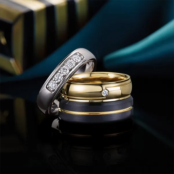 Wedding Rings for Him  Sapphire Template , 
