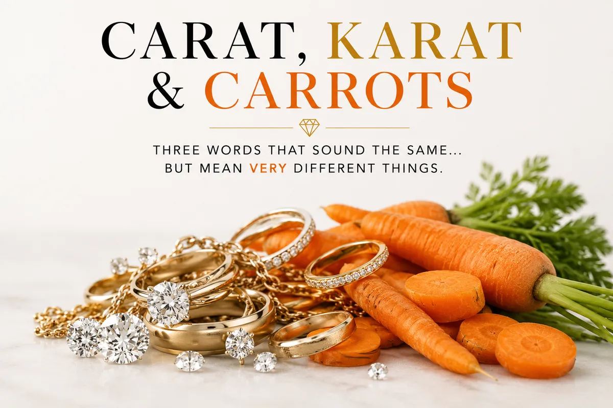 Carat, Karat & Carrots: Why One Sparkles, One Shines, and One Belongs in Your Sa