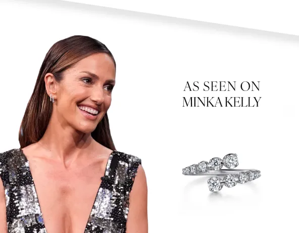 Minka Kelly Wears Gabriel & Co. Diamond Ring on Ransom Canyon Season 2 Press Tou
