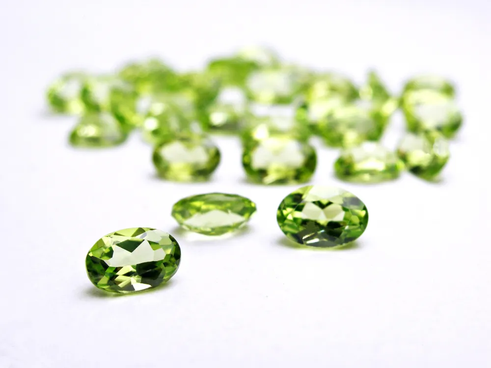 A hint of green, the birthstone of August
