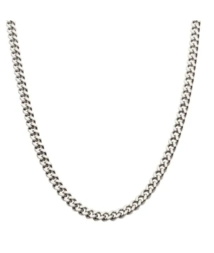 Subcategory Name White Sterling Silver Cuban Chain Length 22in mm: 6 Segners Jewelers Fredericksburg, TX