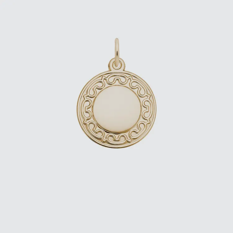 round gold charm