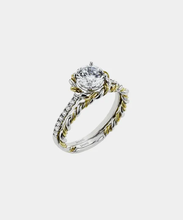 Elegant oval diamond engagement ring with pave-set diamonds on the band.