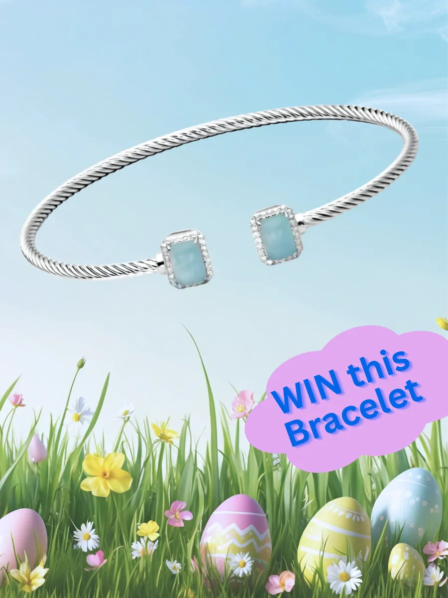  STERLING SILVER AQUAMARINE BANGLE Simones Jewelry, LLC Shrewsbury, NJ