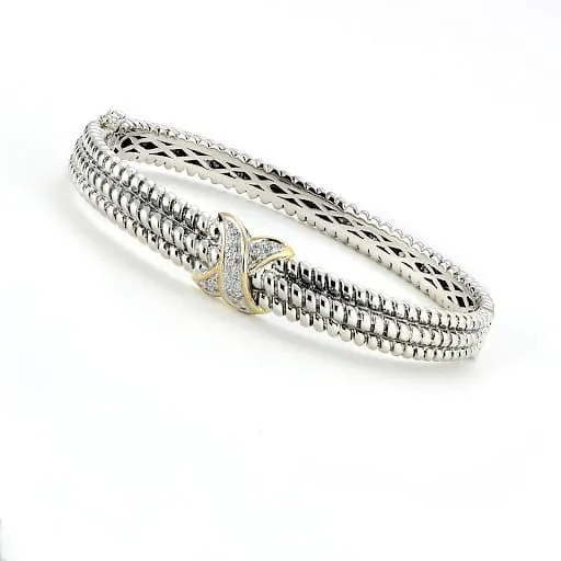 Samuel B. Silver Bracelet with Round Diamonds