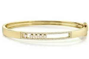 Yellow Gold Diamond Bangle