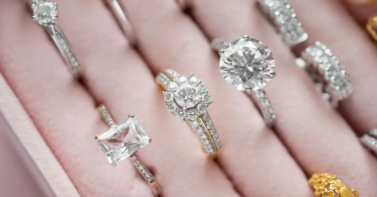Elegant display of diamond engagement rings in various styles at Synder Jewelers, Longmont's fine jewelry store.