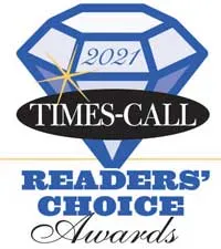 2021 Times-Call Readers' Choice Awards logo for Synder Jewelers, Longmont's fine jewelry store.