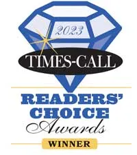 2023 Times-Call Readers' Choice Awards logo for Synder Jewelers, Longmont's fine jewelry store.