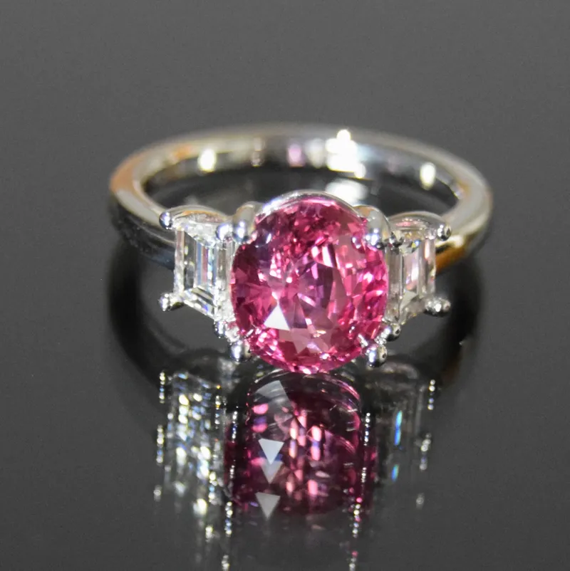 Read article: Custom Padparadscha Sapphire and Diamond Ring