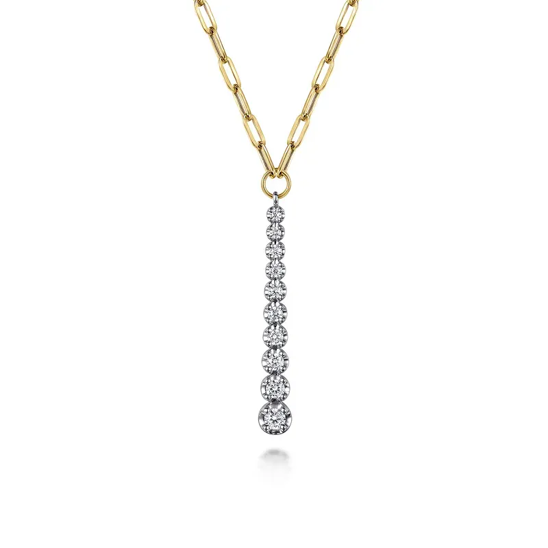 14kt Yellow and White Gold Diamond Pendant