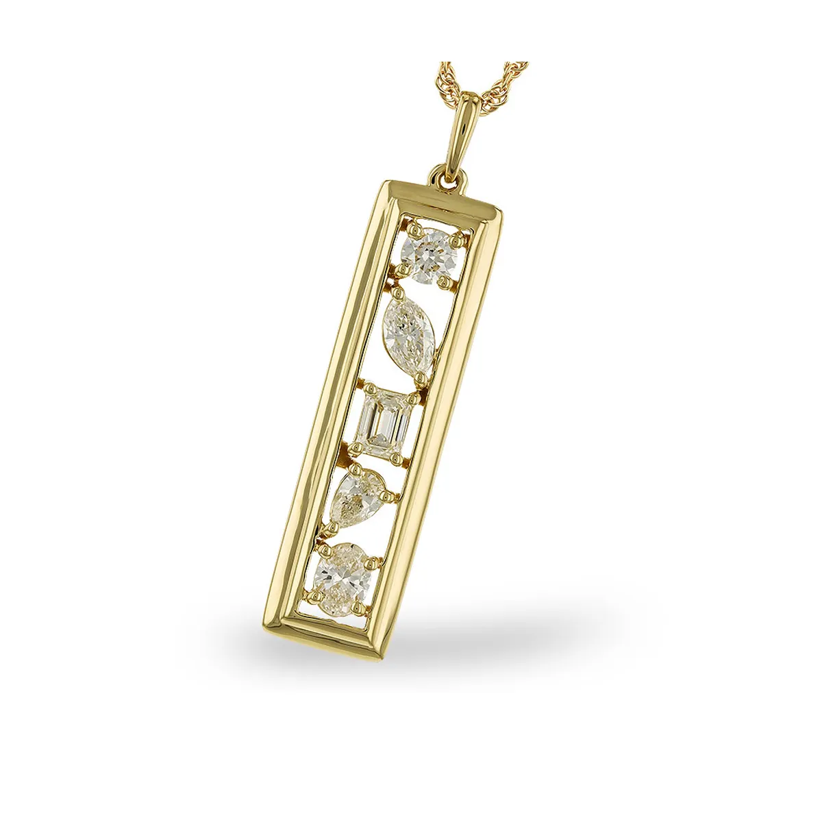 14kt Yellow Gold Bar Pendant