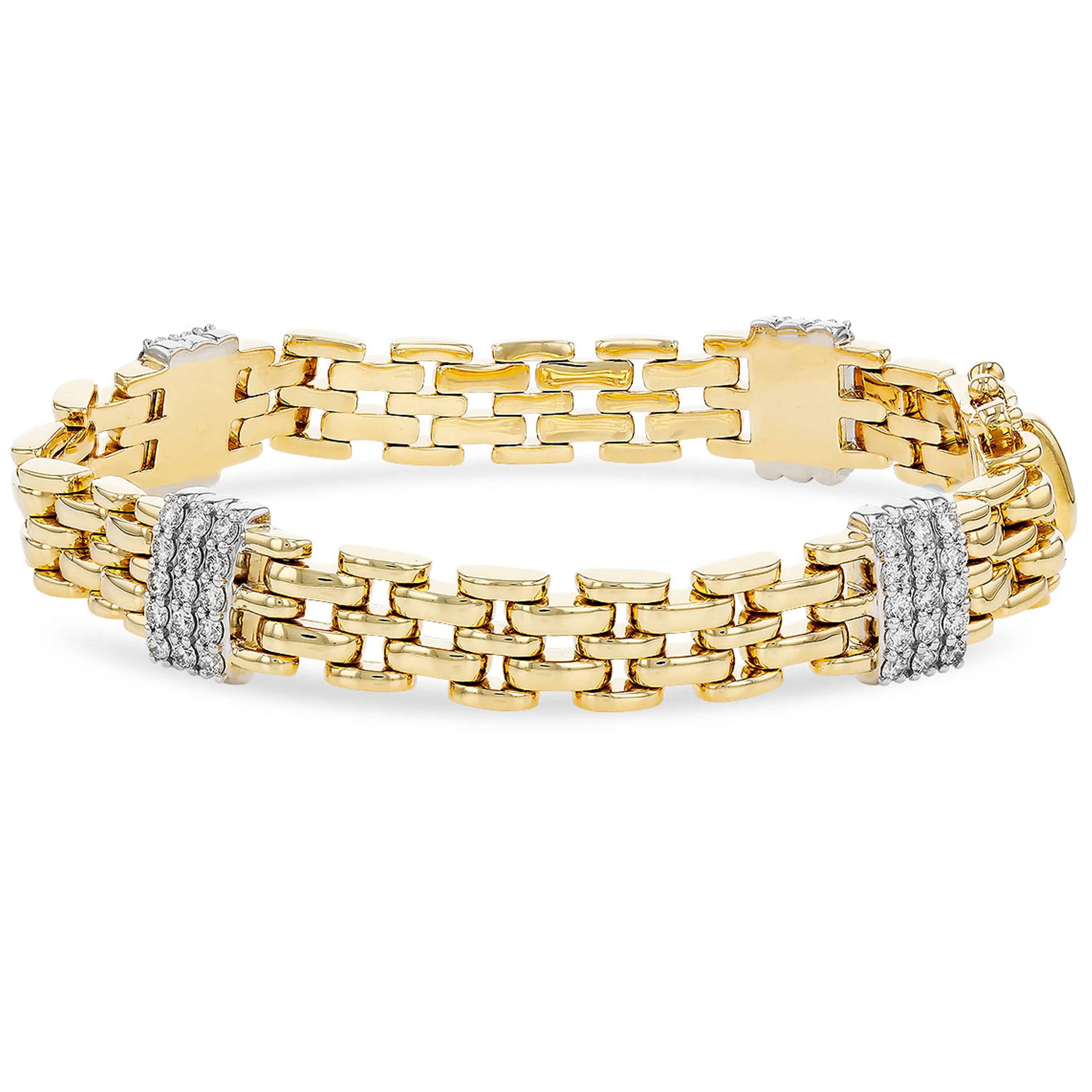 14kt Yellow and White Gold Diamond Bracelet