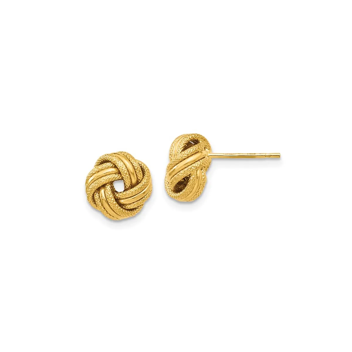 14kt yellow gold knot earrings