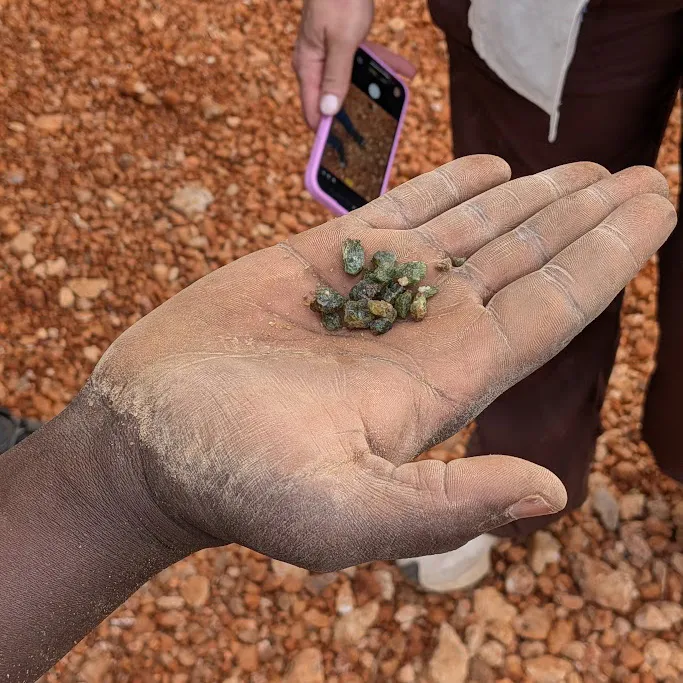 Rough Gems from the mines in Africa