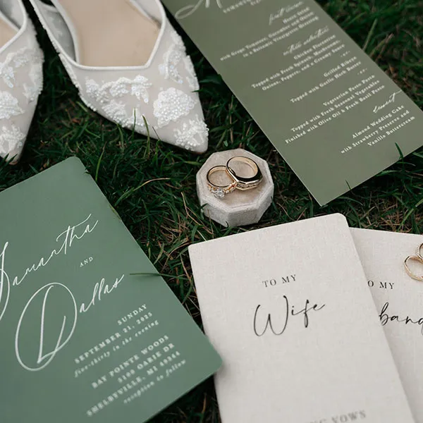 Samantha and Dallas flat lay