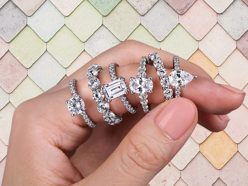 Shop Straight Line style engagement rings at Stambaugh Jewelers Defiance, OH