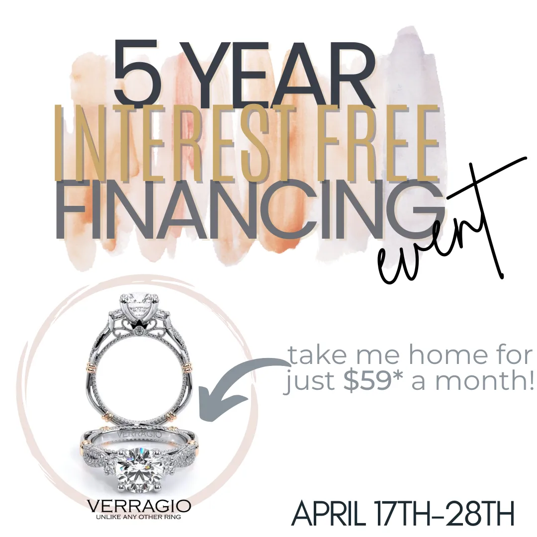 5 Year Interest Free Financing on All Engagment Rings at SVS Fine Jewelry Oceanside, NY