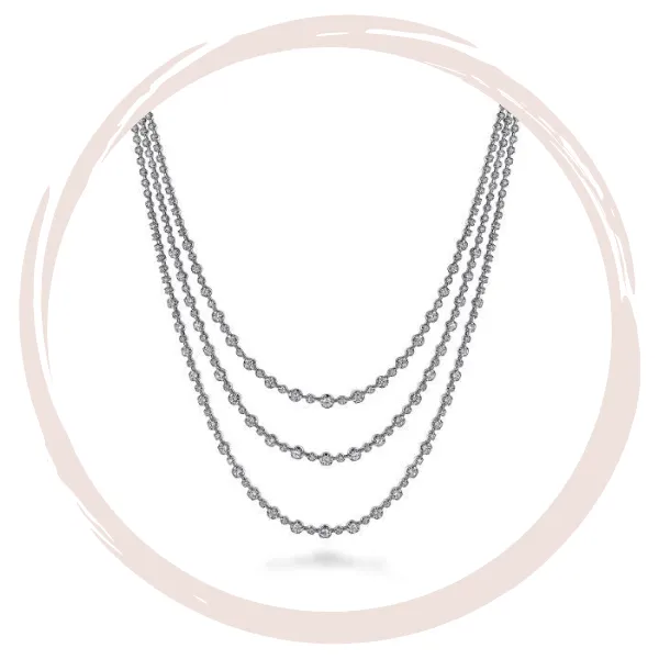 Diamond necklaces with 60 month financing at SVS Fine Jewelry in Oceanside, NY