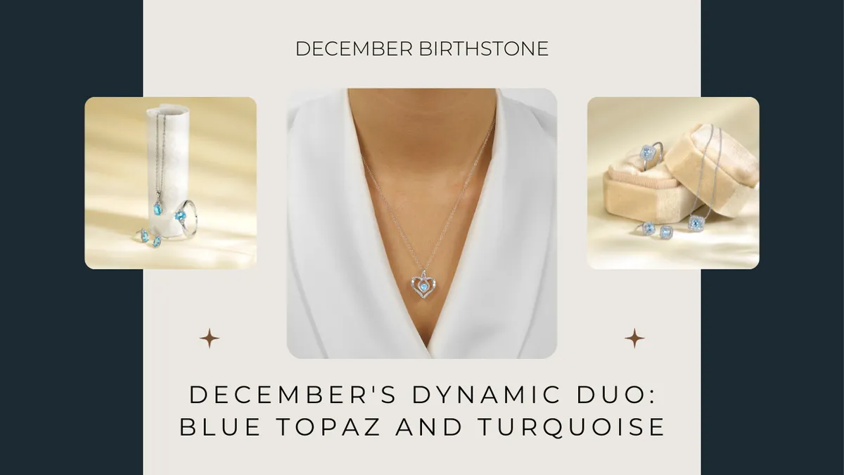 December's Dynamic Birthstone Duo: Blue Topaz and Turquoise