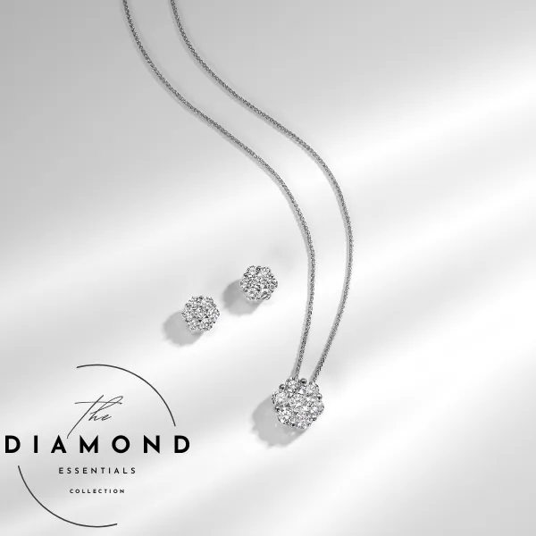 Diamond Essentials Whether it's a classic solitaire ring, a delicate pendant, or elegant stud earrings, these essentials are des