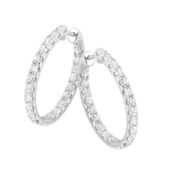 Diamond Hoops at SVS Fine Jewelry Oceanside, NY