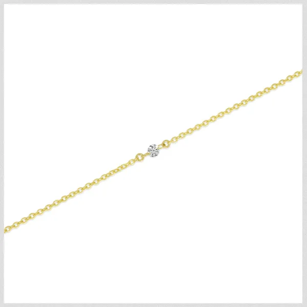 GIA .05ctw Diamond on a Cable Link Chain SVS Fine Jewelry Oceanside, NY