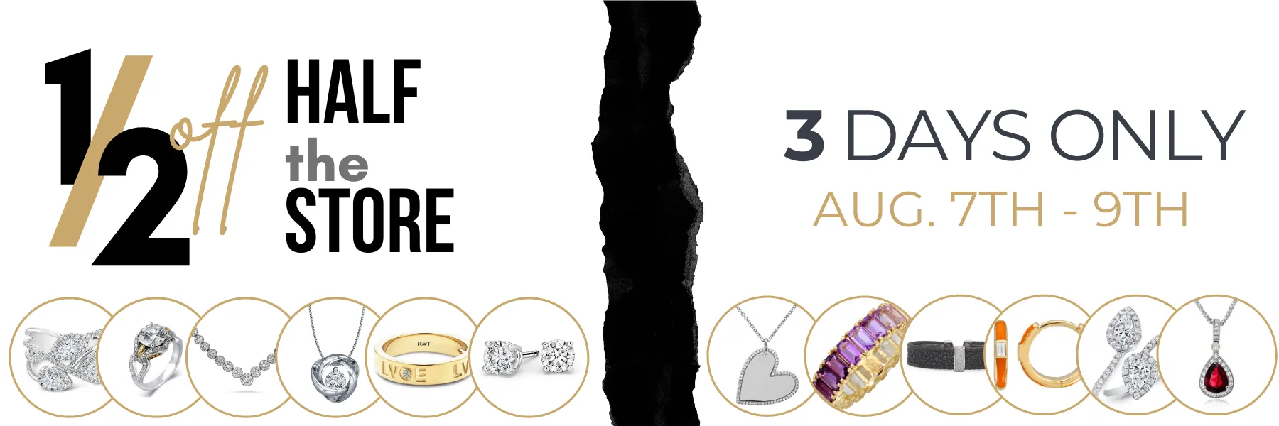 SAVE 50%-80% OFFAt our largest jewelry sale of the year - opens to the public Aug. 7th-9th Rings • Pendants • Earrings • Men's Jewelry • Bracelets • Watches • Wedding bands • Engagement RingsThere is something for everyone in this once a year event!FREE SHIPPING ON ALL SALE ORDERS OVER $75 - ALL SALE ITEMS ARE FINAL SALE SVS Fine Jewelry Oceanside, NY