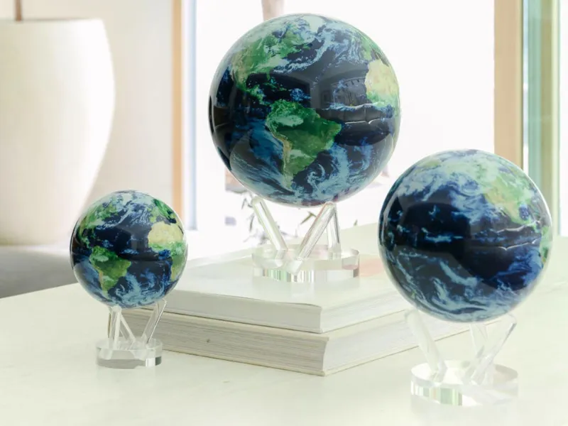 Mova Globes solar-powered floating rotating globes at SVS Fine Jewelry &mdash; luxury gift, Long Island