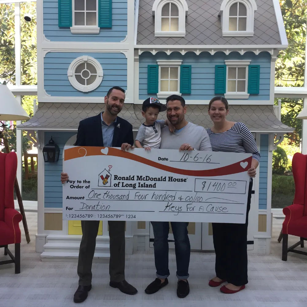 SVS Fine Jewelry donation check to the Ronald McDonald House