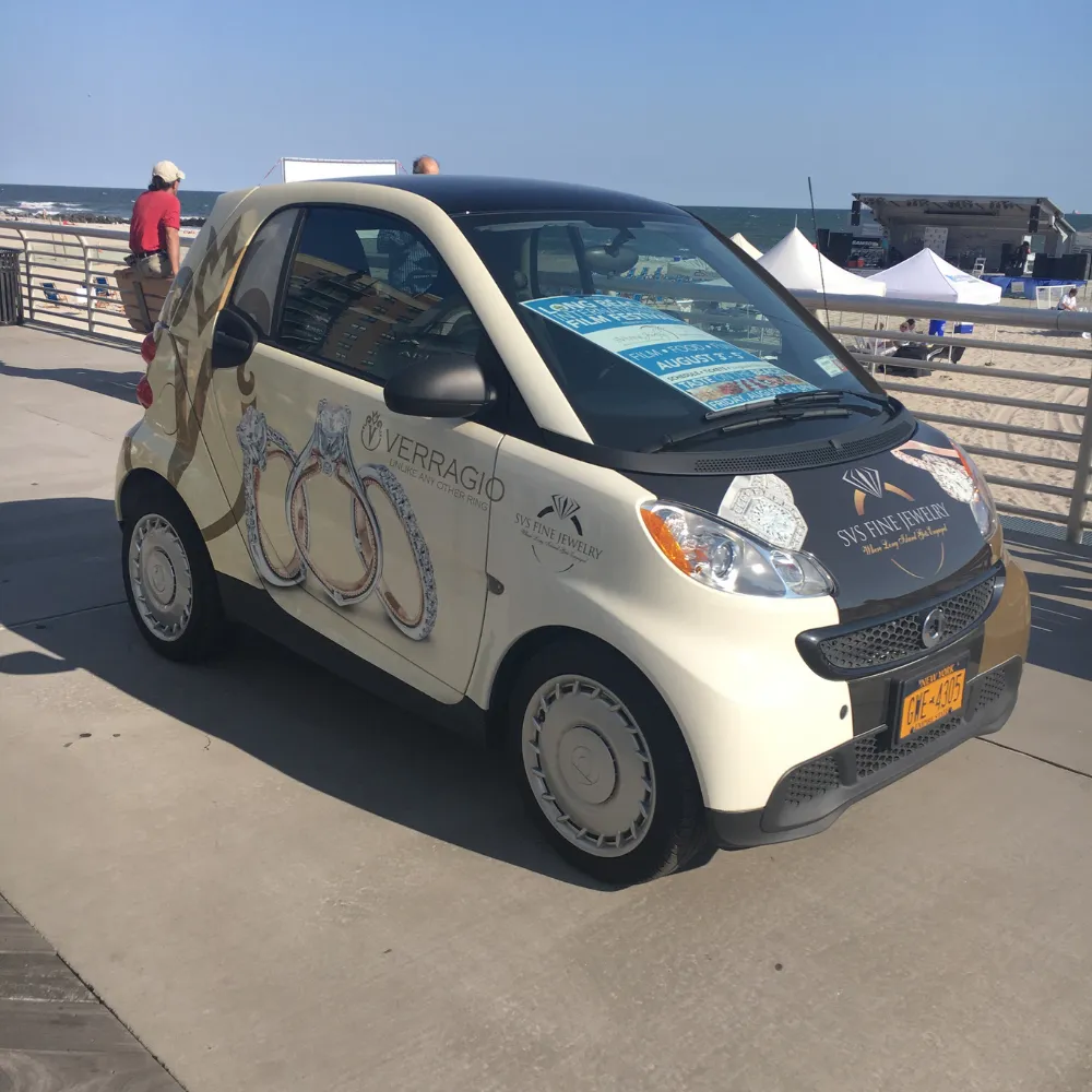 SVS Fine Jewelry's branded Smart Car for the Long Beach International Film Festival